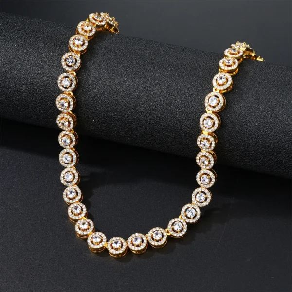 Hip Hop 9MM Iced Out Round Tennis Chain Necklace Bling Full Cubic Zircon Crystal Necklaces for Men Women Jewelry - Image 5
