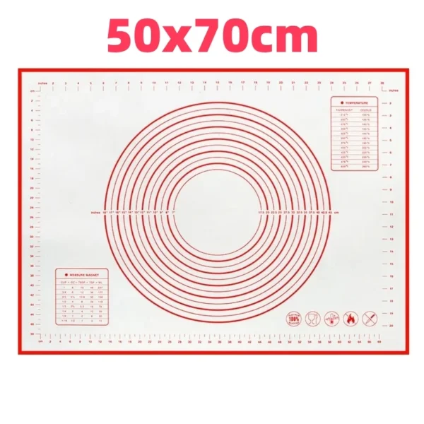 Silicone Baking Mat Kneading Pad Dough Mat Pizza Cake Dough Maker Kitchen Cooking Grill Non-Stick Gadgets Bakeware Pastry Mat - Image 9