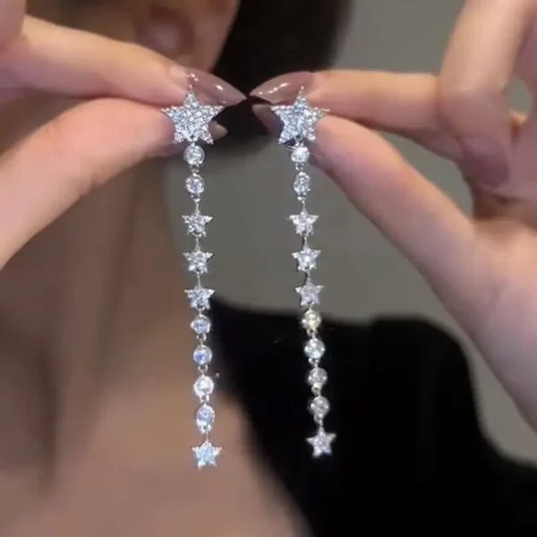 Fashion Luxury Geometric Dangle Drop Earrings for Women Wedding Party Jewelry Accessories Gorgeous Cubic Zirconia Bridal Brincos - Image 9