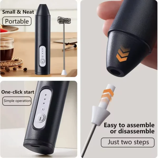 XIAOMI Electric Milk Frother Mini Handheld Wireless Powerful Type-C Rechargeable Convenience Coffee Milk Whipping Kitchen Whisks - Image 5