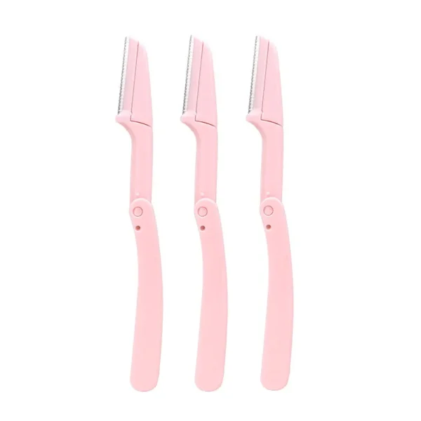 Karsyngirl 3pcs Fold Eyebrow Trimmer Scissors Hair Remover Eyebrow Comb Razor Eyebrow Clip Makeup Tools Face Razor for Women - Image 8
