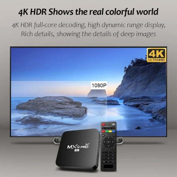 New Smart TV Box MXQ-PRO 4K HD Android 10.0 Smart TV Box 2.4/5G Dual-WIFI 3D Video Media Player Home Theater TV Set-top Box - Image 5