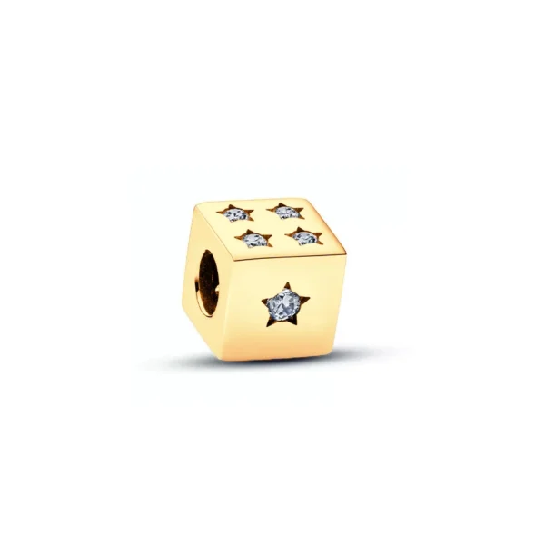 2025 NEW Sparking Gold Plated Charm Beads Fit Original 925 Silver Bracelet DIY Jewelry Gift Bow Double Heart Split Dangle - Image 28