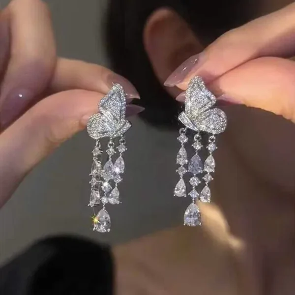 Fashion Luxury Geometric Dangle Drop Earrings for Women Wedding Party Jewelry Accessories Gorgeous Cubic Zirconia Bridal Brincos - Image 20