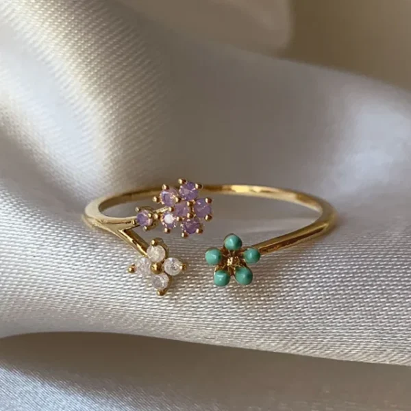 1pc New Y2K ins Cute Colorful Zircon Heart Flower Moon Butterfly For Women Girls Exquisite Fashion Jewelry Gifts - Image 27