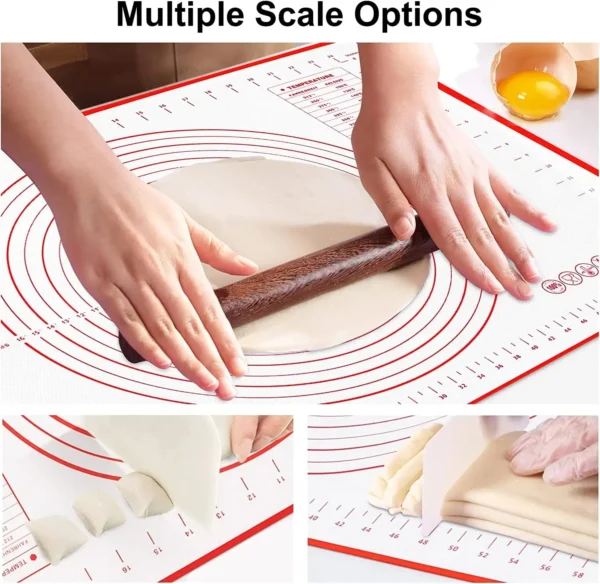 Silicone Baking Mat Kneading Pad Dough Mat Pizza Cake Dough Maker Kitchen Cooking Grill Non-Stick Gadgets Bakeware Pastry Mat - Image 2