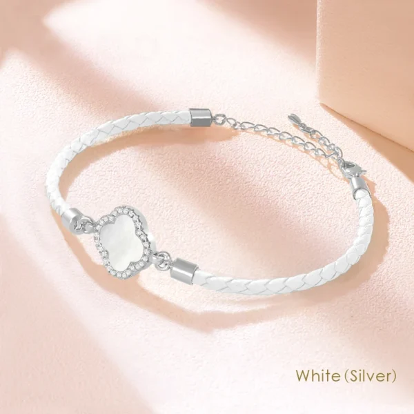 MOONLIGHT Classic Design Natural Shell Four-Leaf Clover Bracelet for Women Adjustable Charm Leather Bracelet Female Jewelry Gift - Image 23