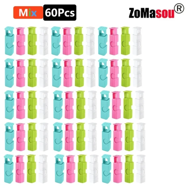 60-1Pcs Food Sealing Clips Bread Storage Bag Clips For Snack Wrap Bags Spring Clamp Reusable Kitchen Organization Sealing Clamp - Image 15