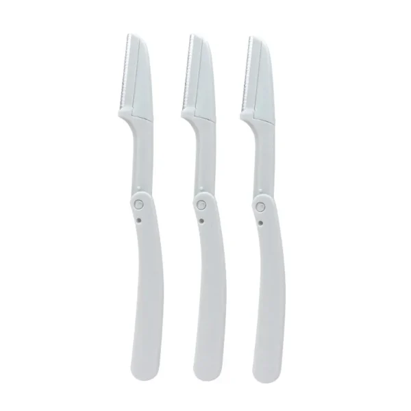 Karsyngirl 3pcs Fold Eyebrow Trimmer Scissors Hair Remover Eyebrow Comb Razor Eyebrow Clip Makeup Tools Face Razor for Women - Image 14