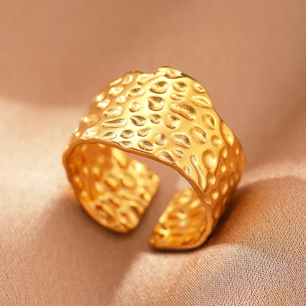 Stainless Steel Rings Vintage Exquisite Hollow Adjustable Open Statement Rings Light Luxury Fashion Rings For Women Jewelry New - Image 30