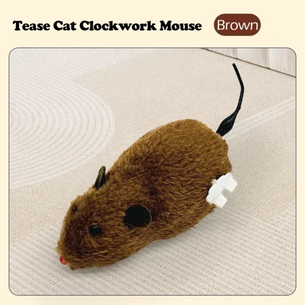 Cat Toys Clockwork Simulation Mouse No Batteries Durable Indoor Cat Hi-Lo Relieve Boredom Interactive Plush Toys Pet Toys - Image 10