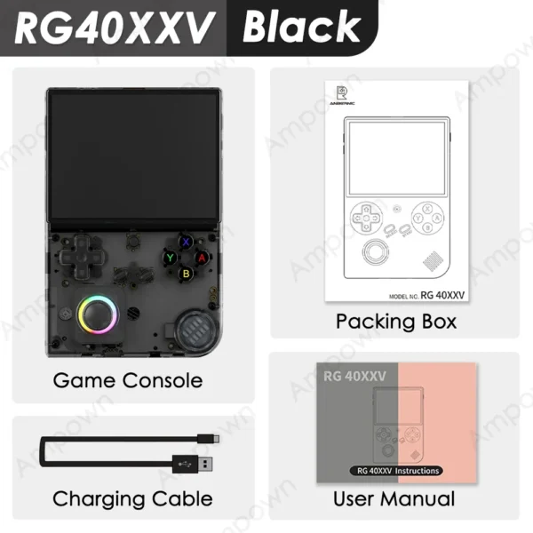 ANBERNIC RG40XXV Handheld Game Console 4'' IPS Screen Video Output Joystick RGB lighting Effect Streaming RG 40XXV E-book Player - Image 8