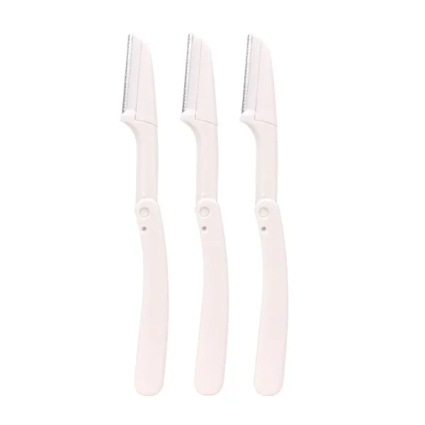 Karsyngirl 3pcs Fold Eyebrow Trimmer Scissors Hair Remover Eyebrow Comb Razor Eyebrow Clip Makeup Tools Face Razor for Women - Image 7