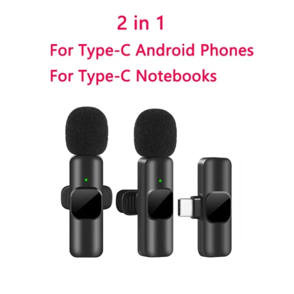 New Wireless Lavalier Microphone Portable Audio Video Recording Mini Mic for iPhone Android Live Broadcast Gaming Phone Mic - Image 20