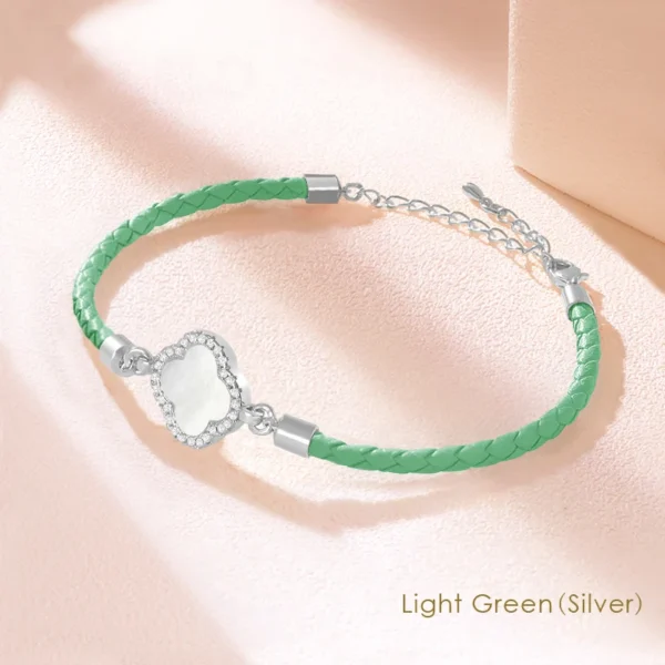 MOONLIGHT Classic Design Natural Shell Four-Leaf Clover Bracelet for Women Adjustable Charm Leather Bracelet Female Jewelry Gift - Image 25