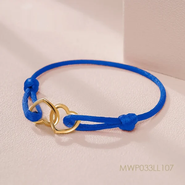 MOONLIGHT High Quality Silk Rope Heart Pendant Charm Bracelet For Women Adjustable Bracelets Femme Girls Trendy Jewelry 14colors - Image 15