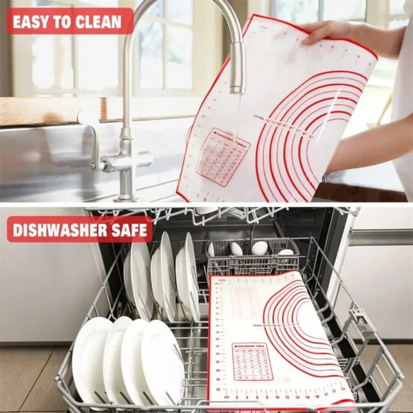 Silicone Baking Mat Kneading Pad Dough Mat Pizza Cake Dough Maker Kitchen Cooking Grill Non-Stick Gadgets Bakeware Pastry Mat - Image 3