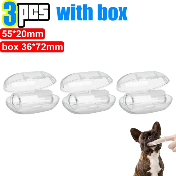 Silicone Soft Pet Finger Cuff Toothbrushes Dog Brush Bad Breath Tartar Teeth Care Tool Cat Cleaning Scrub Silicagel Pet Supplies - Image 9