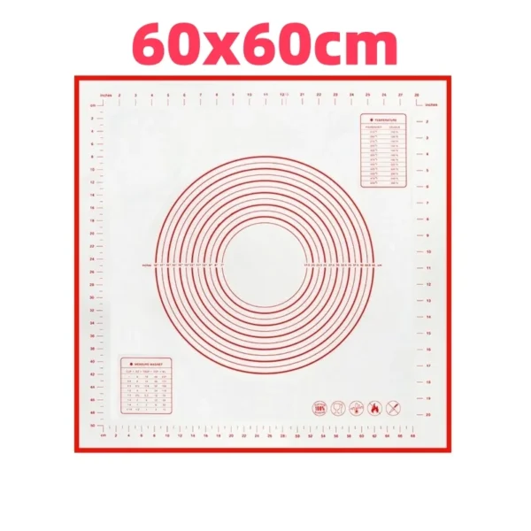 Silicone Baking Mat Kneading Pad Dough Mat Pizza Cake Dough Maker Kitchen Cooking Grill Non-Stick Gadgets Bakeware Pastry Mat - Image 8