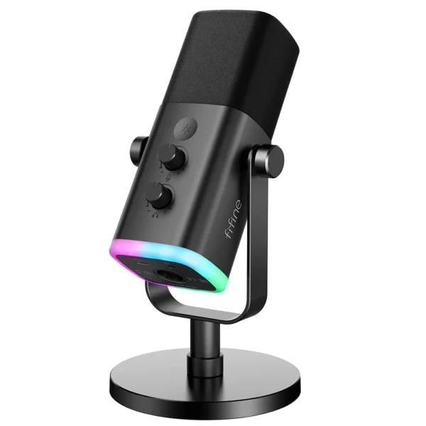 FIFINE USB/XLR Dynamic Microphone with Touch Mute Button,Headphone jack,I/O Controls,for PC PS5/4 mixer,Gaming MIC Ampligame AM8 - Image 8