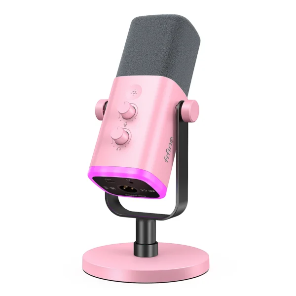 FIFINE USB/XLR Dynamic Microphone with Touch Mute Button,Headphone jack,I/O Controls,for PC PS5/4 mixer,Gaming MIC Ampligame AM8 - Image 9