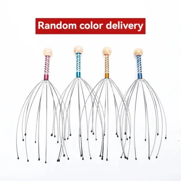 Octopus Head Massager Stainless Steel Engraved Head Relaxer Brain Massage Claw Scalp Scratcher Itch Reliever - Image 5