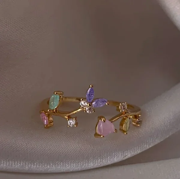 1pc New Y2K ins Cute Colorful Zircon Heart Flower Moon Butterfly For Women Girls Exquisite Fashion Jewelry Gifts - Image 26