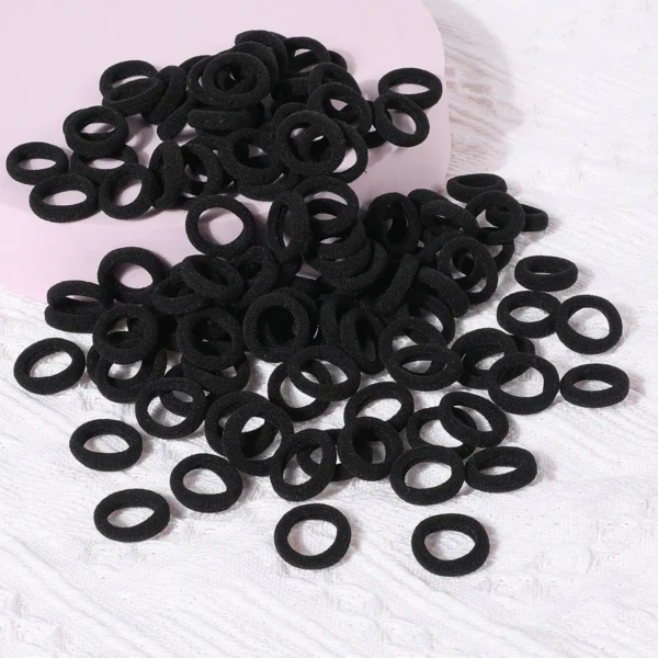 100PCS Colorful Basic Nylon Ealstic Hair Ties for Girls Children Ponytail Hold Scrunchie Rubber Band Kids Basic Hair Accessories - Image 20