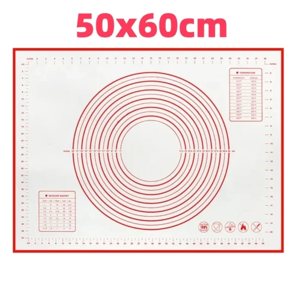 Silicone Baking Mat Kneading Pad Dough Mat Pizza Cake Dough Maker Kitchen Cooking Grill Non-Stick Gadgets Bakeware Pastry Mat - Image 10