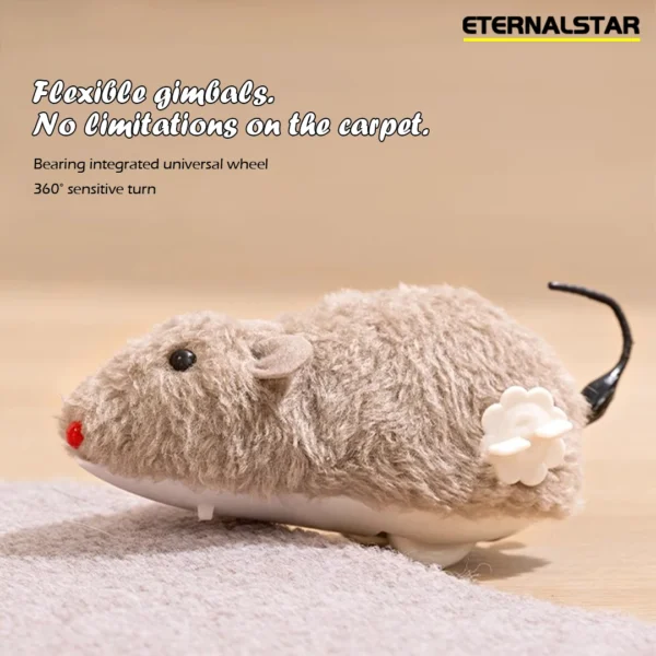Cat Toys Clockwork Simulation Mouse No Batteries Durable Indoor Cat Hi-Lo Relieve Boredom Interactive Plush Toys Pet Toys - Image 5