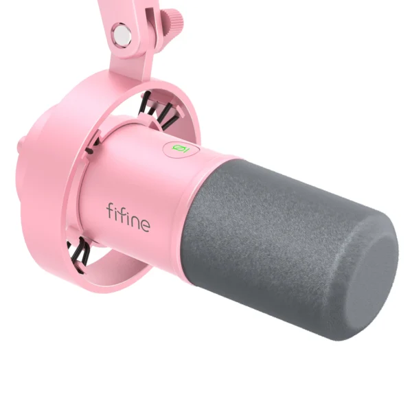 FIFINE USB/XLR Dynamic Microphone with Shock Mount,Touch-mute,Headphone Jack&Volume Control,for PC or Sound Card Recording -K688 - Image 9