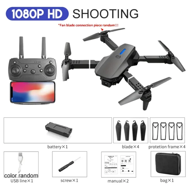 2024 E88Pro RC Drone 4K Professinal With 1080P Wide Angle HD Camera Foldable Helicopter WIFI FPV Height Hold Gift Toy - Image 9