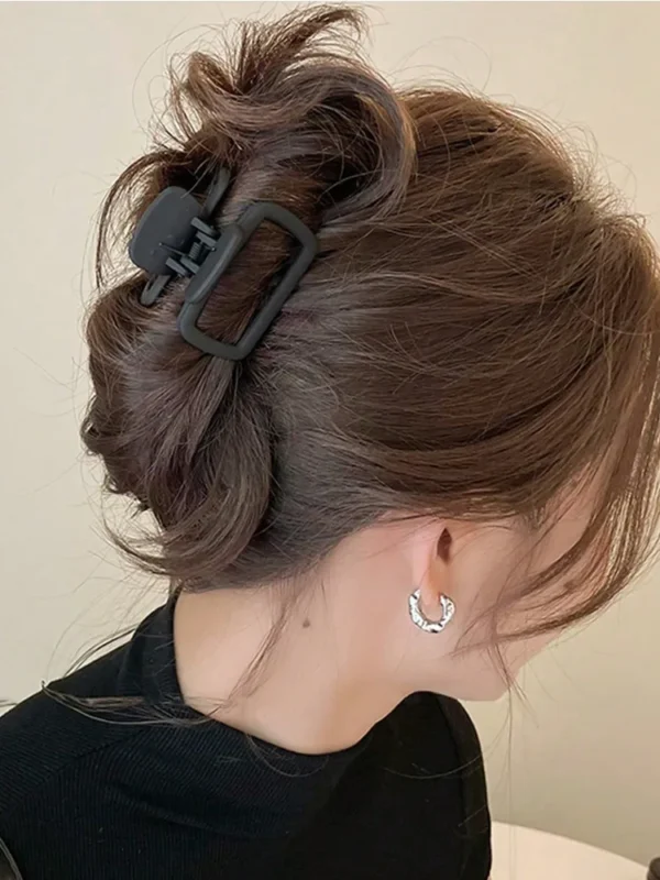 4pcs Women's Square Lightweight Hair Claw Clip Fashionable Elegant Hair Accessory Clip Suitable Hair Styling Makeup - Image 5