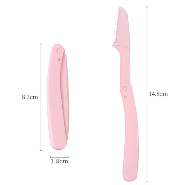 Karsyngirl 3pcs Fold Eyebrow Trimmer Scissors Hair Remover Eyebrow Comb Razor Eyebrow Clip Makeup Tools Face Razor for Women - Image 6