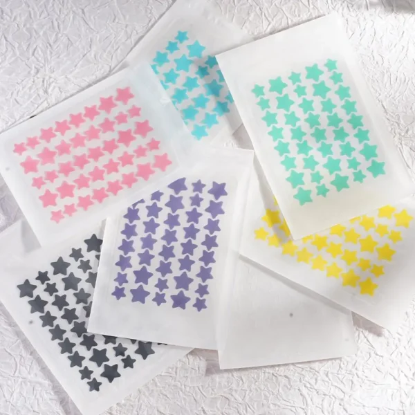 40pcs Colorful PE Pimple Patches Cute Star Shaped Pimple Cover Sticker Invisible Pimple Cover Removal Pimple Patch - Image 2