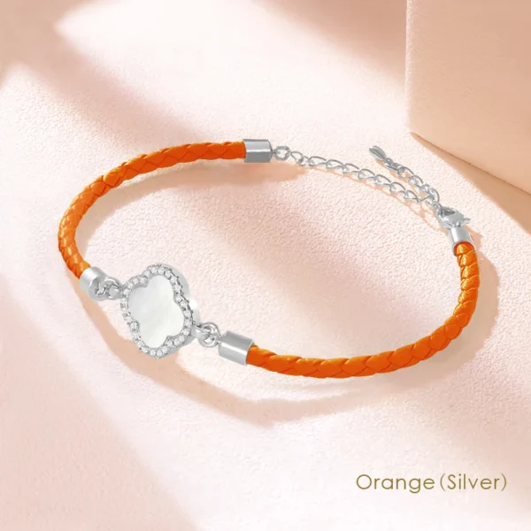 MOONLIGHT Classic Design Natural Shell Four-Leaf Clover Bracelet for Women Adjustable Charm Leather Bracelet Female Jewelry Gift - Image 15