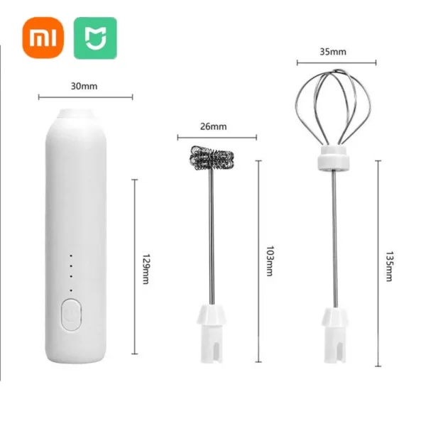 XIAOMI Electric Milk Frother Mini Handheld Wireless Powerful Type-C Rechargeable Convenience Coffee Milk Whipping Kitchen Whisks - Image 9