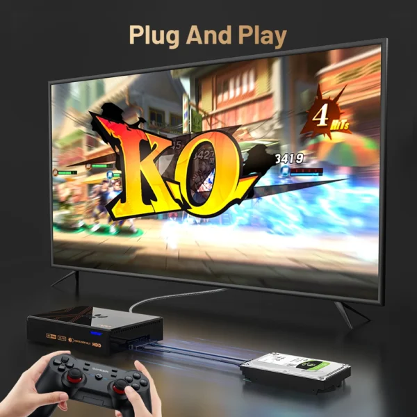 Kinhank Super Console X5 PRO Retro Video Game Consoles Plug and Play 4T with 16000 Games for PS2/WII/SS/DC/N64 Android 12 TV Box - Image 3