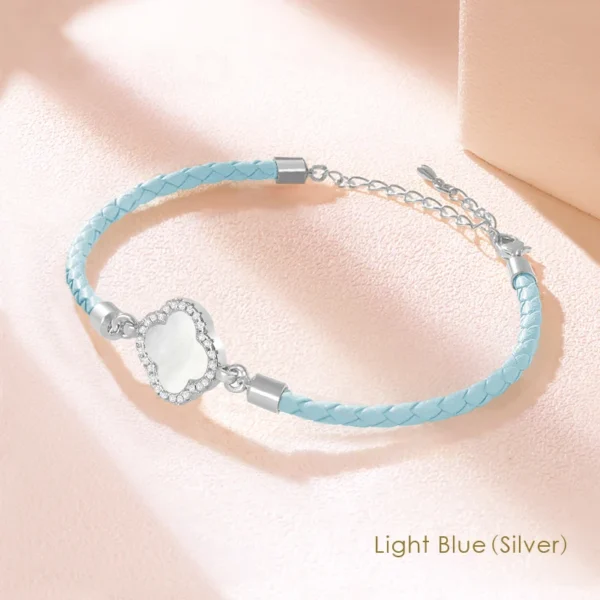 MOONLIGHT Classic Design Natural Shell Four-Leaf Clover Bracelet for Women Adjustable Charm Leather Bracelet Female Jewelry Gift - Image 11