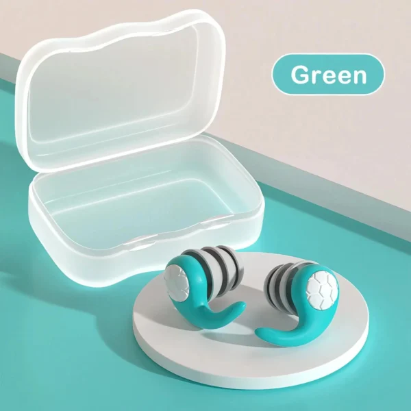 1 Pair Soft Silicone Earplugs - Noise Canceling, Waterproof, Comfortable Fit, for Sleep, Swimming, Creating a Silent Environment - Image 10