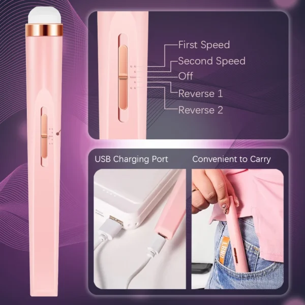 YIKOOLIN 5 in 1 Electric Nail Polish Drill Machine USB Charge Portable Manicure Set  Exfoliation and Polishing for Nail Salon - Image 4