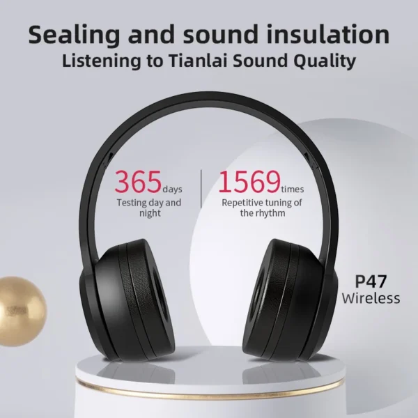 Stereo P47 Headset 5.0 Bluetooth Headset Folding P Series Wireless Sports Game Headset - Image 2