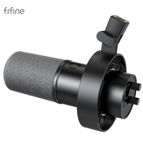 FIFINE USB/XLR Dynamic Microphone with Shock Mount,Touch-mute,Headphone Jack&Volume Control,for PC or Sound Card Recording -K688 - Image 8
