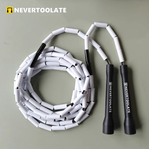 NEVERTOOLATE 4.5MM core 150 gram heavy beaded coach chris  2.9m hard bead beaded rope fitness freestyle skipping jump rope - Image 7