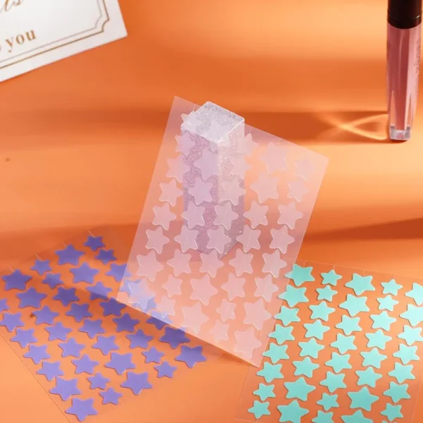 40pcs Colorful PE Pimple Patches Cute Star Shaped Pimple Cover Sticker Invisible Pimple Cover Removal Pimple Patch - Image 3