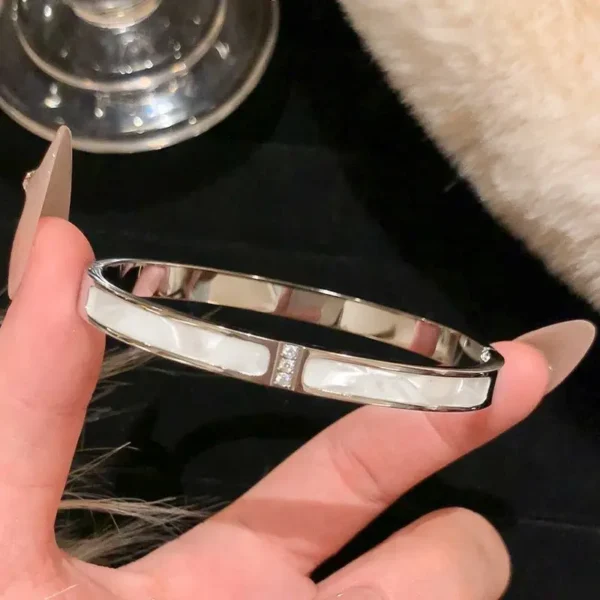 Titanium Steel Gold Silver Color Bangles for Women Girls Trend Waterproof Jewelry Luxury Sparkling Zircon Bracelet Bangle - Image 13
