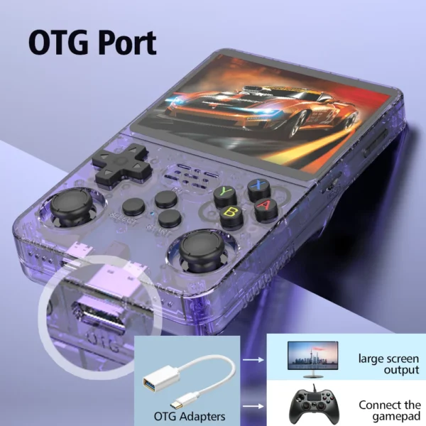 Open Source R36S Retro Handheld Video Game Console Linux System 3.5 Inch IPS Screen Portable Pocket Video Player R35S 64GB Games - Image 5