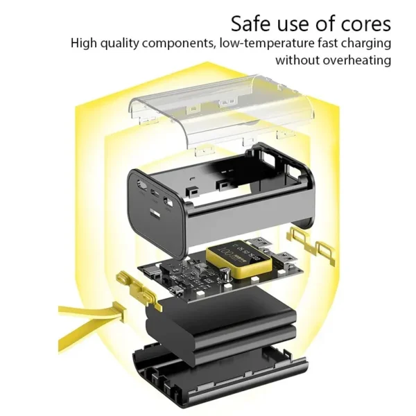 3*18650 Power Bank Cases Battery Storage Box Night Light Dual USB Charge DIY Shell for iPhone Xiaomi 18650 Battery Storage Box - Image 3