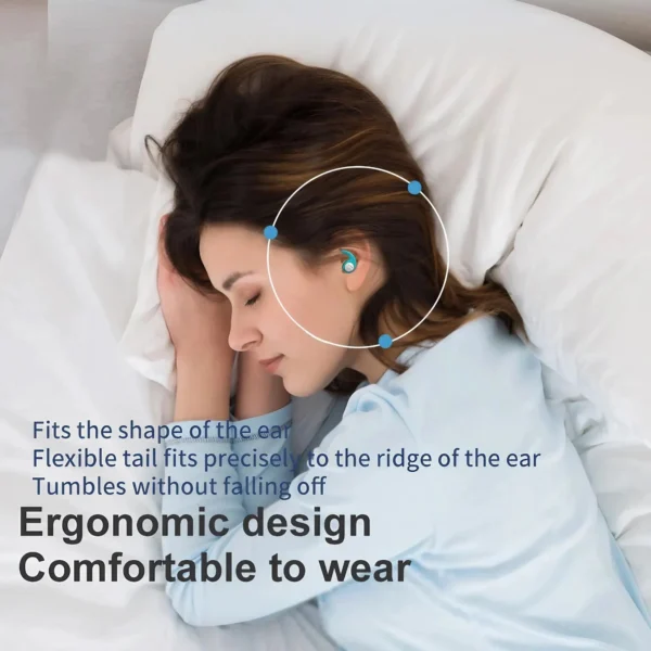 1 Pair Soft Silicone Earplugs - Noise Canceling, Waterproof, Comfortable Fit, for Sleep, Swimming, Creating a Silent Environment - Image 5