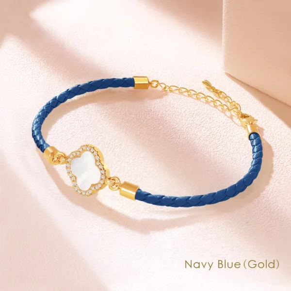 MOONLIGHT Classic Design Natural Shell Four-Leaf Clover Bracelet for Women Adjustable Charm Leather Bracelet Female Jewelry Gift - Image 30